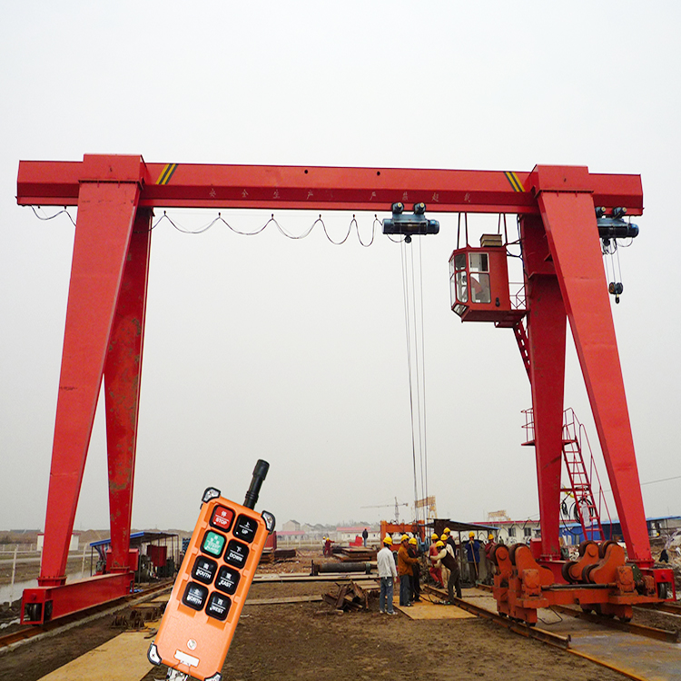 20t Lifting Remote Control Single Beam Gantry Crane With Electric Hoist For Outdoor Using