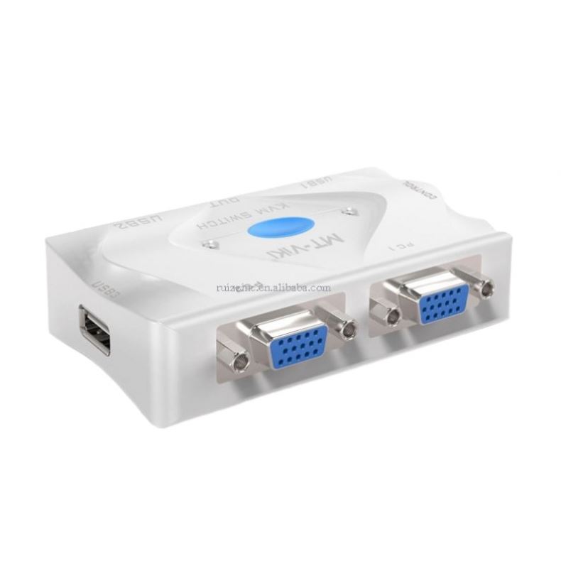 2 порта KVM переключатель 2 входа 1 выход VGA USB клавиш проводной пульт дистанционного управления выберите автоматическое сканирование с кабелем MT-201KL