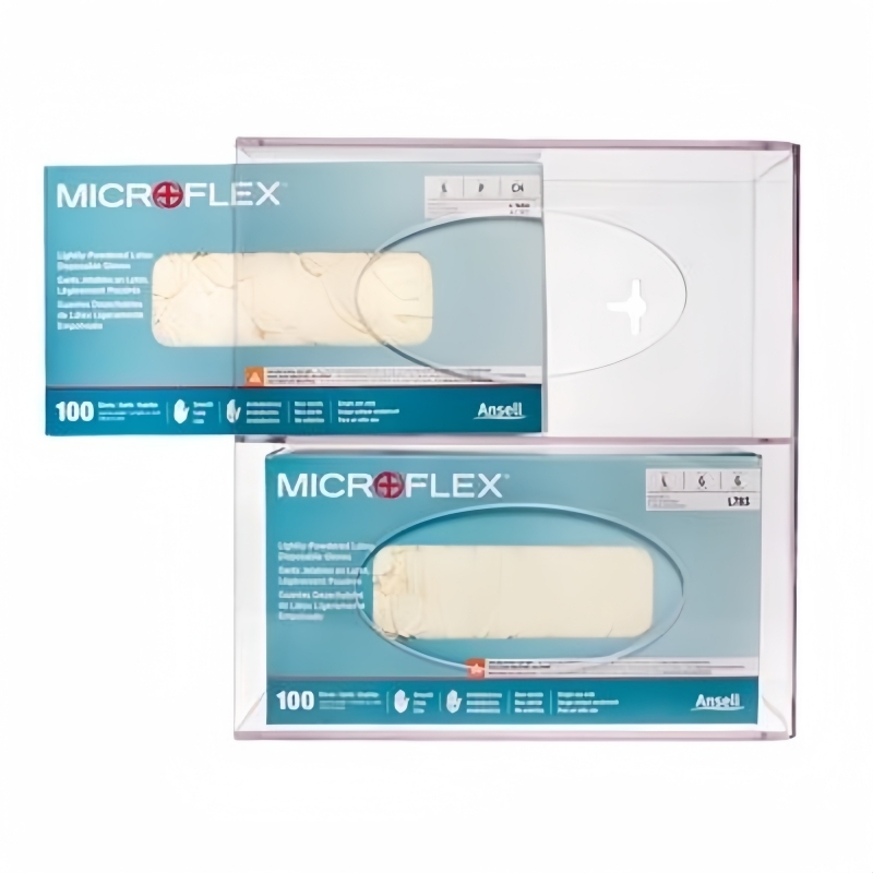 Side Load Double Glove Dispensers Acrylic Tissue Box Rectangular Wall Mounted Paper Towel Holder Acrylic Napkin Holder