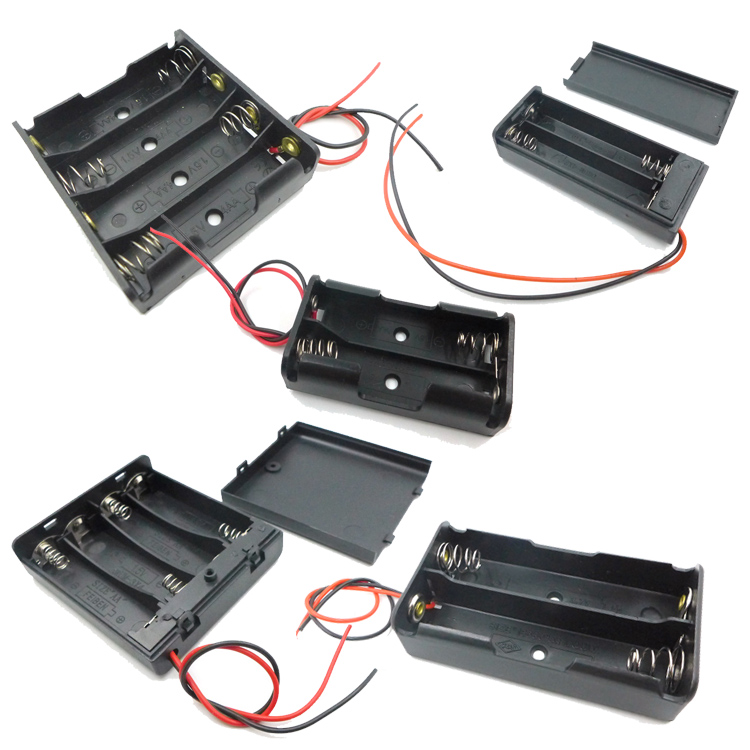 Хорошее качество AA AAA 18650 Держатель батареи 1,5 V 3V 3,7 V держатель для зарядки с крышкой переключатель кнопка держатель батареи