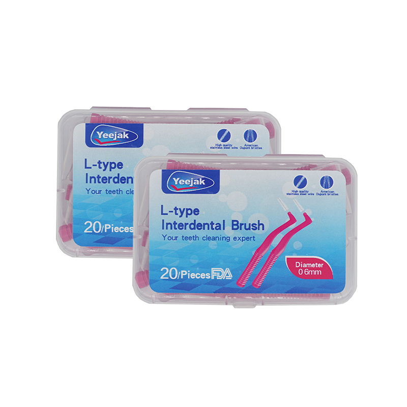 Oem High quality label free plastic orthodontic floss 0.6mm cepillo interdental brush curvo dental floss