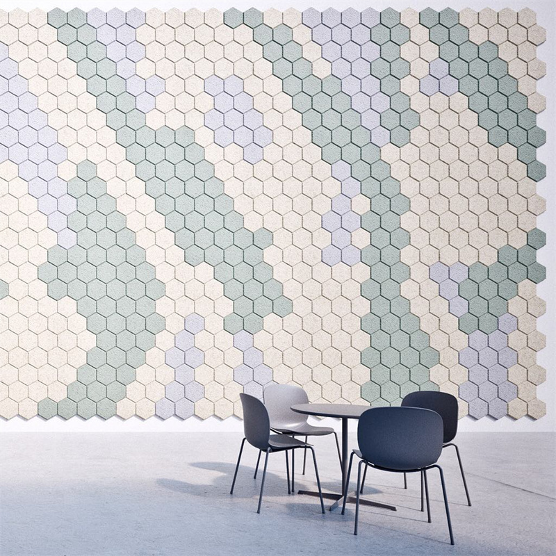 Recyclable Colorful 25MM Secondary Hot-Pressed PET Soundproof Panels Polyester Fiber Acoustic Wall Panels