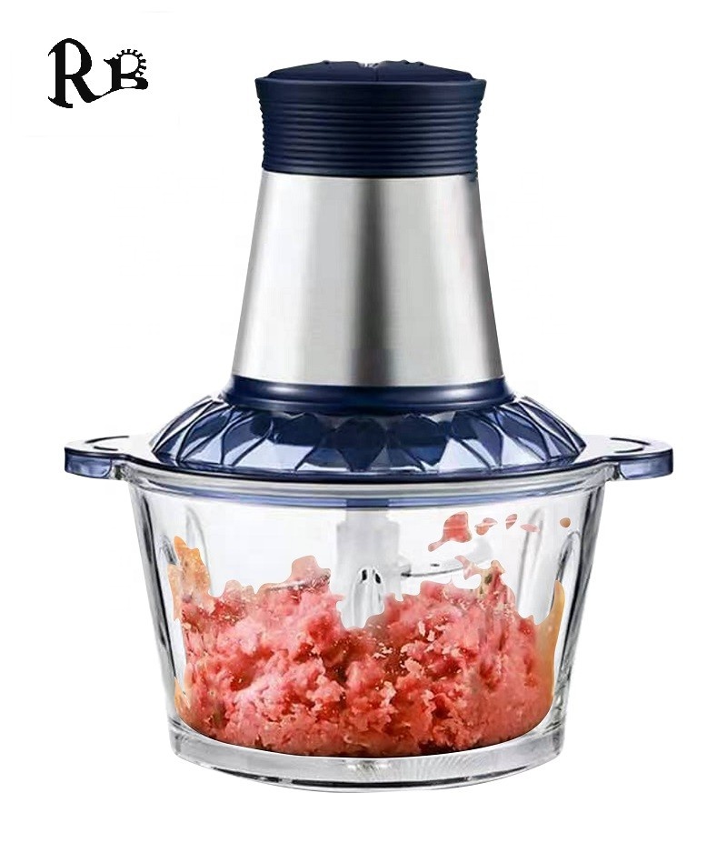 Многофункциональная электрическая мясорубка 2 л, высокоскоростной кухонный комбайн с лезвием 4D