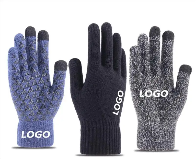 unisex sports outdoor winter touch screen lining polar fleece lined work gloves