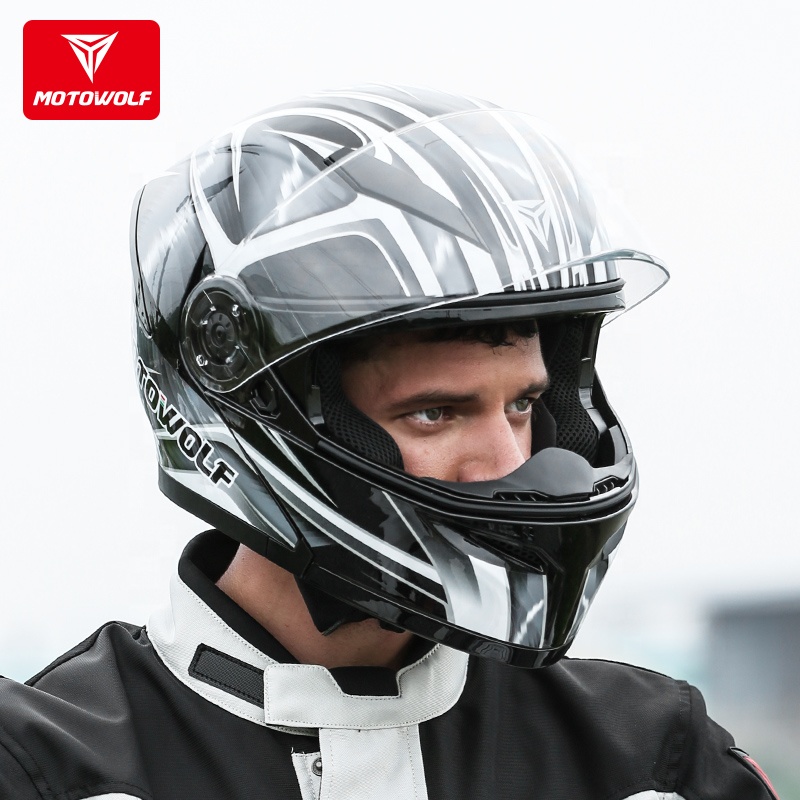 MOTOWOLF Full Face Motorcycle Helmets Four Season For Motorcycle Riding Helmets