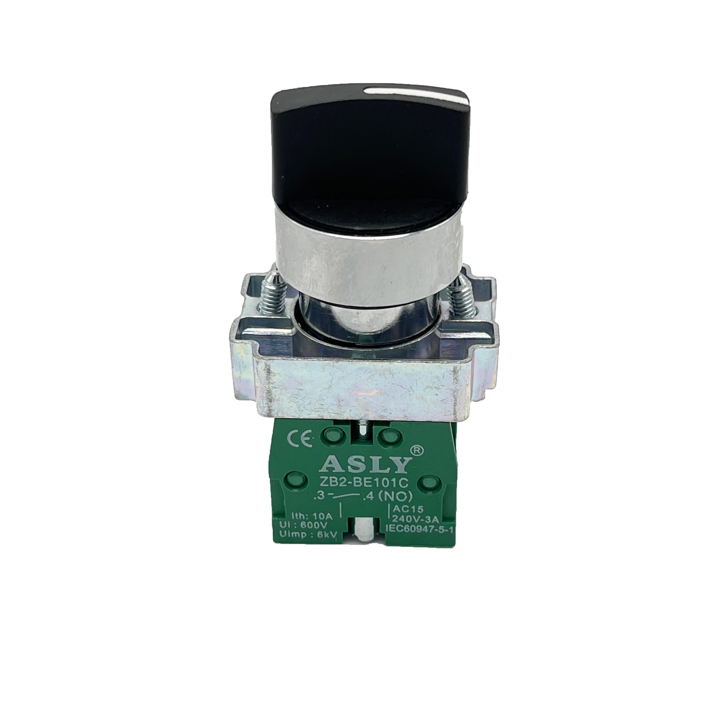 Asly XB2-BD21 1NO 2 Позиции 22 мм электрораспределительной коробкой многопозиционного переключателя Поворотный переключатель