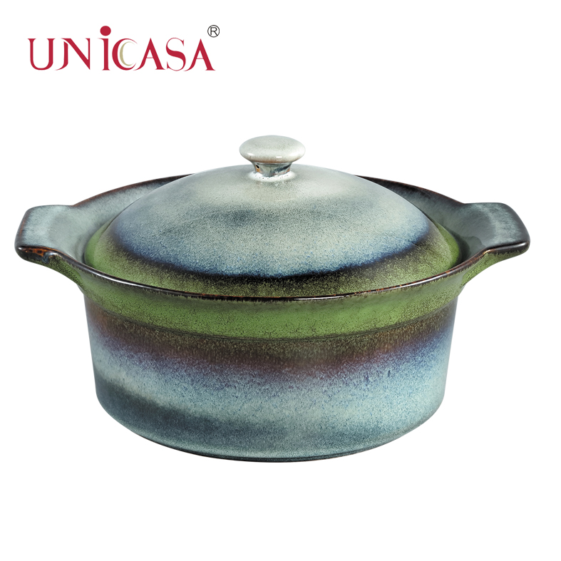 Круглая кастрюля 2QT керамическая посуда