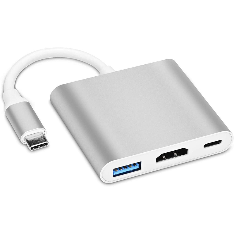 3 в 1 Тип C концентратор USB C до 4K HD-MI USB C 3,0 Быстрая зарядка PD многопортовый Адаптер Hub для ноутбука Macbook компьютер док-станции