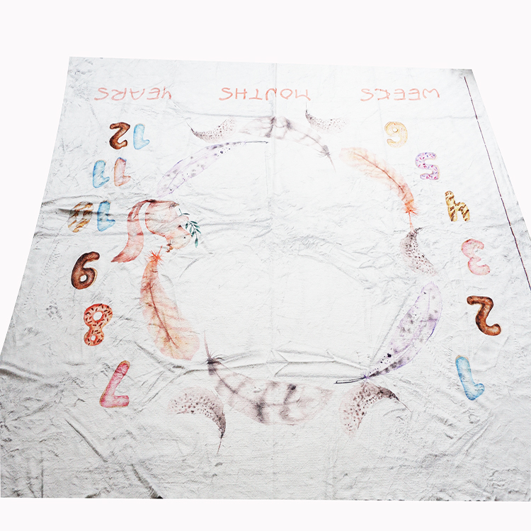 Hot selling digital printing milestone blanket photography baby monthly milestone blanket