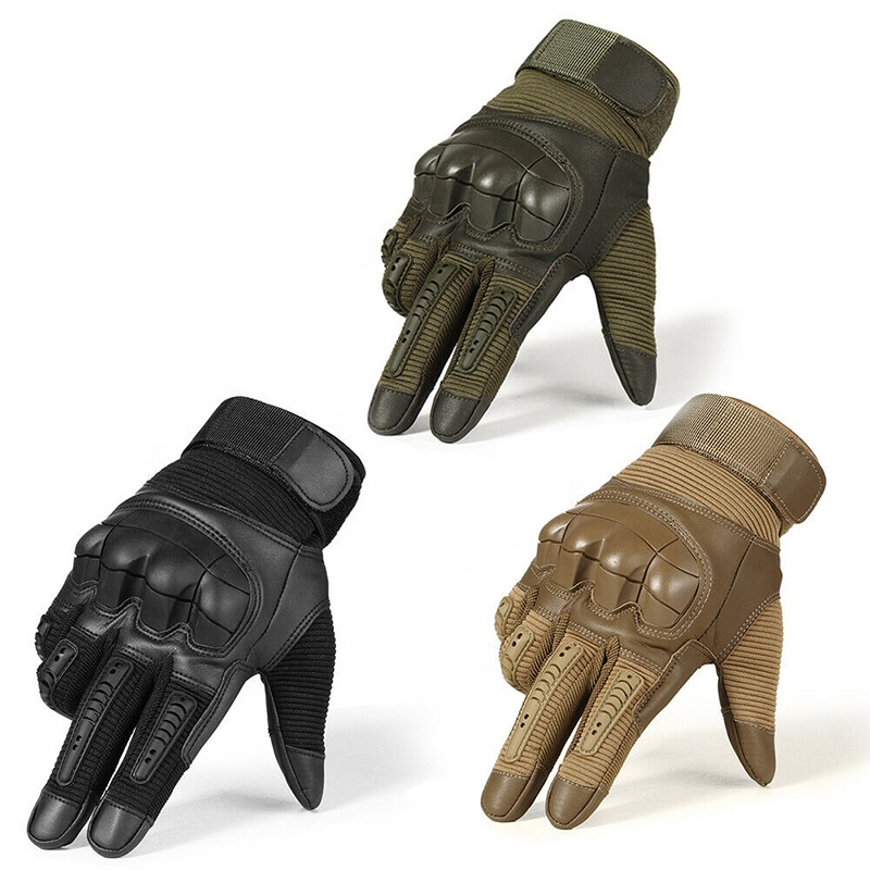 Outdoor Motorcycle Bike Cycling Gloves Touch Screen Full Finger Military Police Sport Gloves Hard Knuckle Tactical Safety Gloves