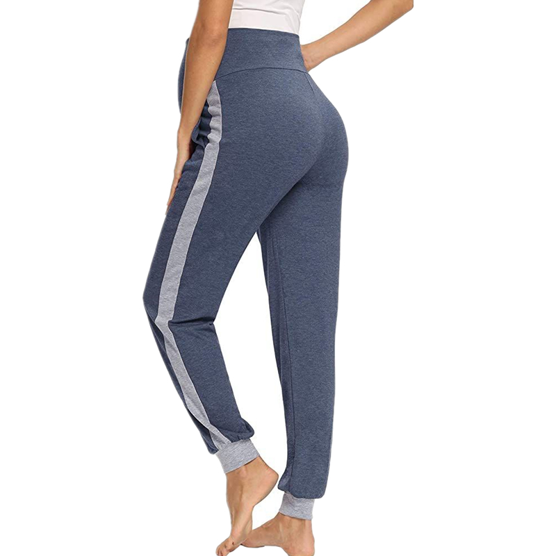 Women's maternity clothes high-quality cotton trousers for pregnant women with adjustable waist belt
