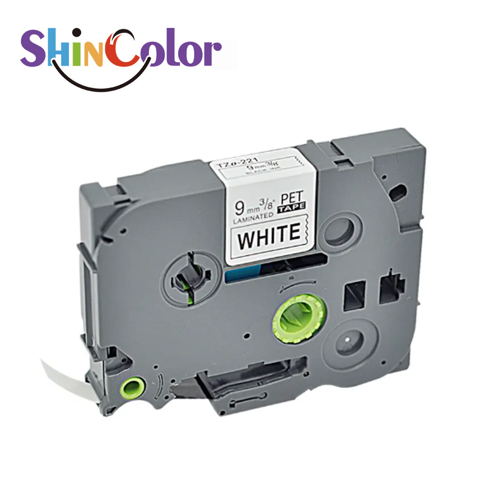 ShinColor TZe221 Tze221 Tze-221 9 мм черный на белом, совместимый с ламинированной этикеточной лентой картридж для сенсорного Pt-1010 Brother P