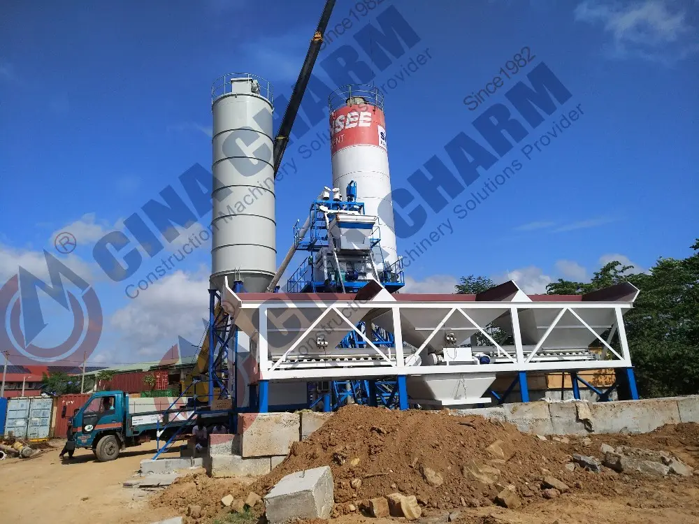 Concrete Mixing Plant Manufacturers High Quality HZS50 Fully-Automatic Concrete Mixing Plant With CE Certification