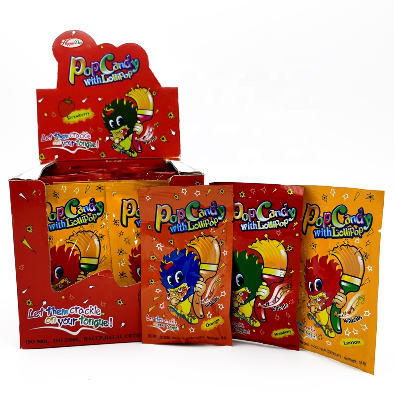 HAPPYDAY BROOM LOLLIPOP WHISTLE HARD CANDY WITH POPPING CANDY MAGIC CANDY