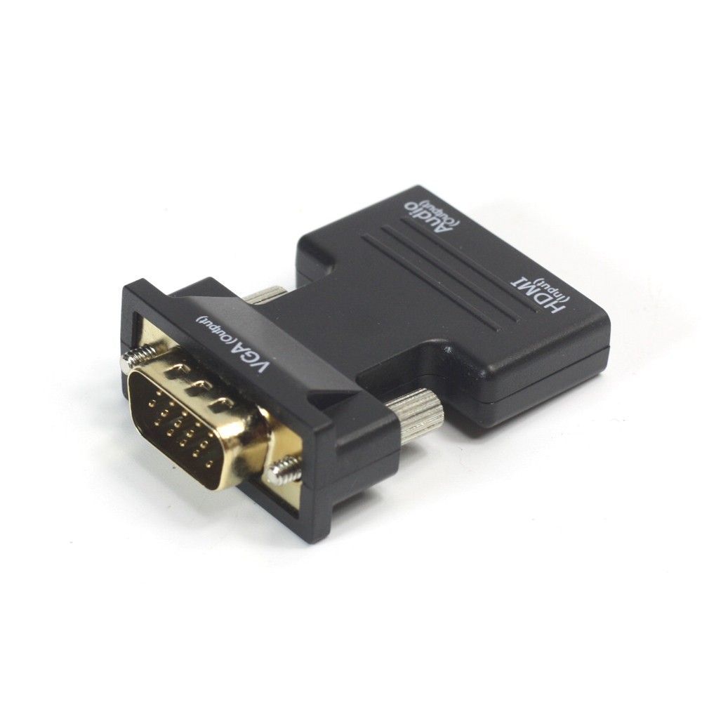 Переходник HDMI в VGA, Переходник HDMI мама в VGA папа, аудио кабель, видео конвертер 1080P для ПК, ноутбука, ТВ-приставки, проектора
