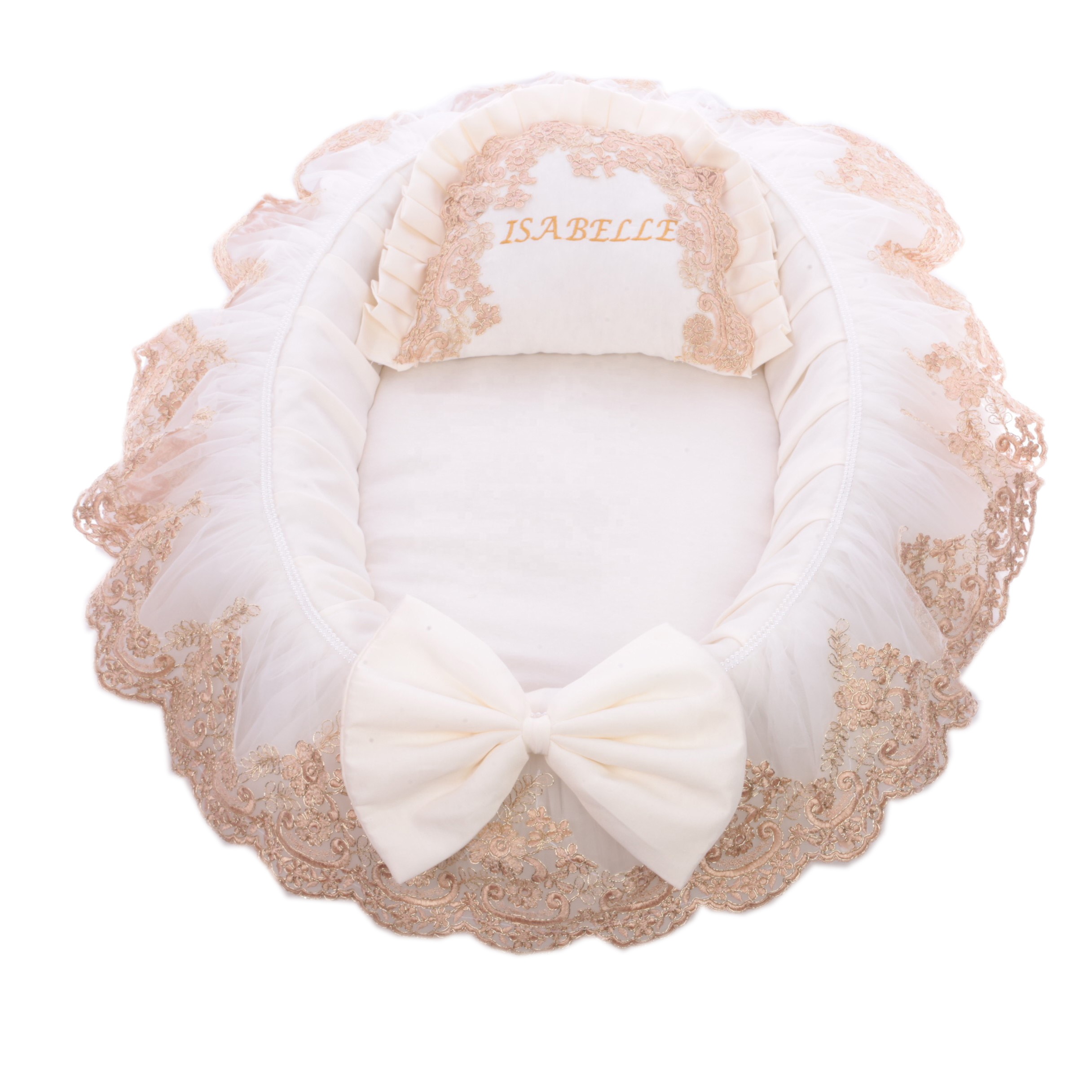 Wholesale Custom Newborn Supplies Product Portable Accessories New Design Lace High Quality Babynest For Babies