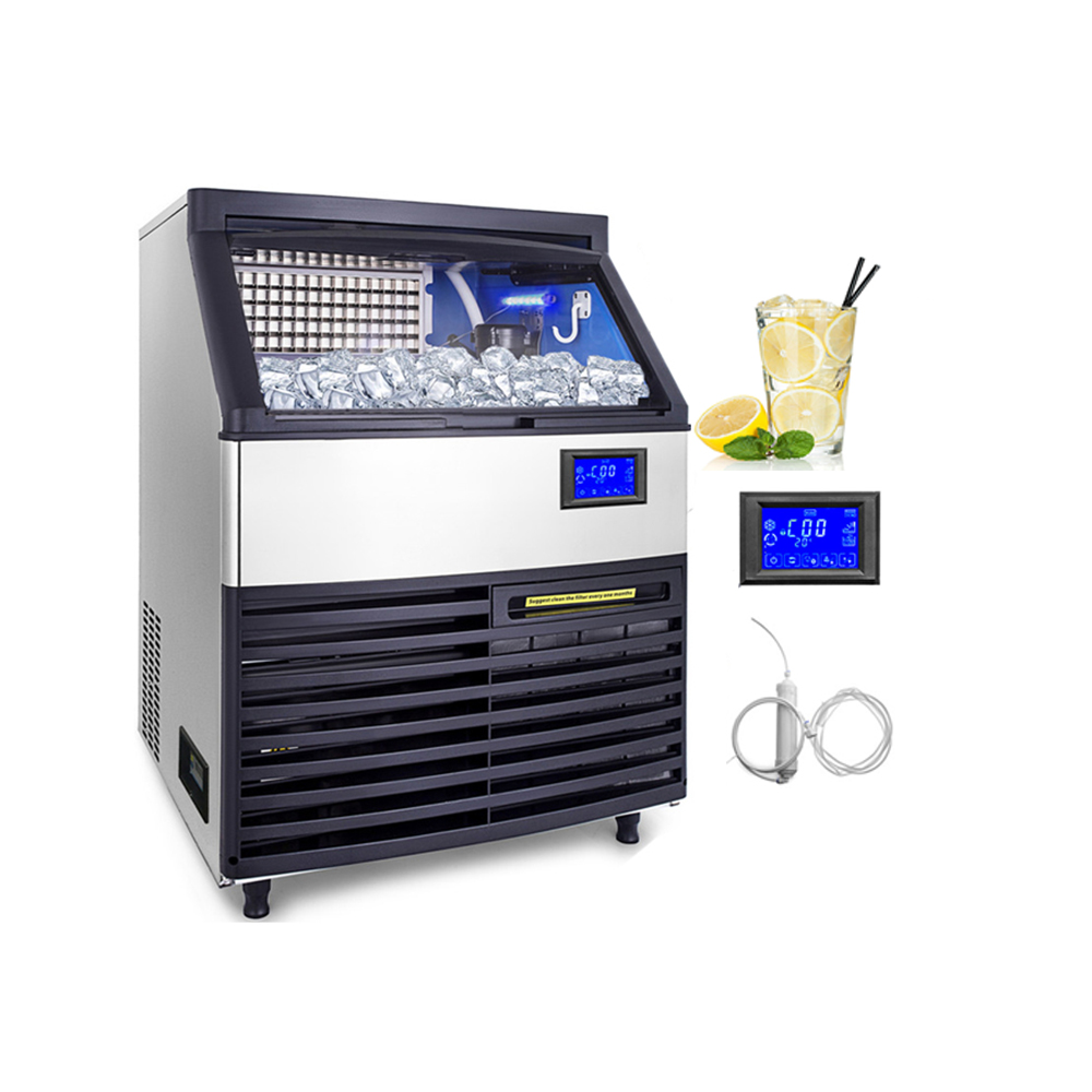 Неношеном состоянии 110V 220V 45 кг/100LBS коммерческий льдогенератор автоматический прозрачный кубический Ледогенератор