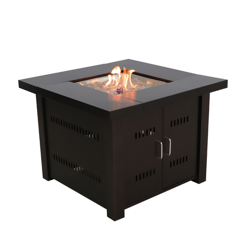 gas fire pit table Steel Surface Outdoor Propane Fire Table Square Gas Burner