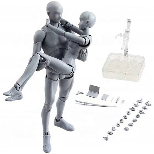 New SHF High quality PVC Anime Figure Male and female Action Movebale Figure Body Kun Body Chan Model Toy Doll for Collection