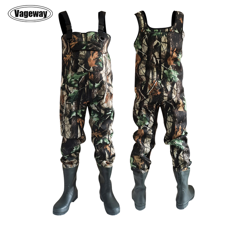 2021 hot sale camouflage chest neoprene men's 3mm 5mm breathable neoprene fishing wader