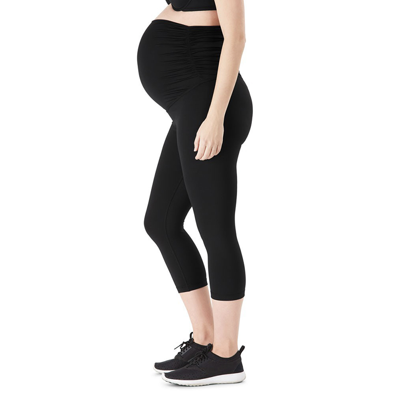 women's maternity cropped yoga pants & capris leggings cotton pregnant shorts