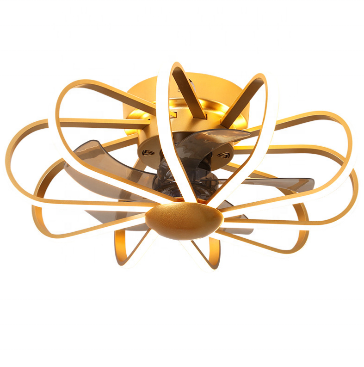 OEM/ODM LED Ceiling Fans with Strip Light for Living Room and Dining Room
