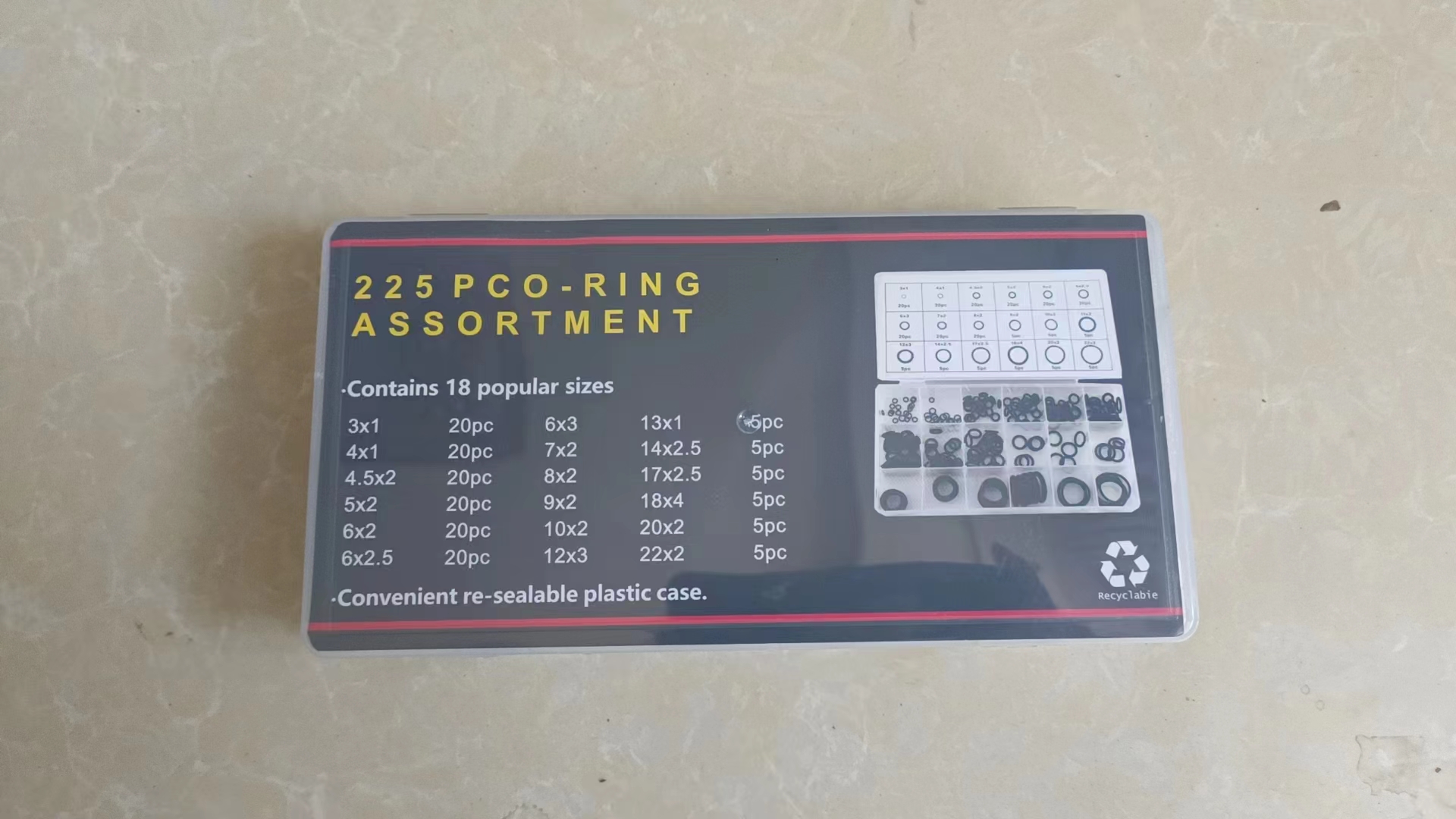Popular Size NBR O-ring Kit 225pcs/800pcs/850pcs O-ring Kit