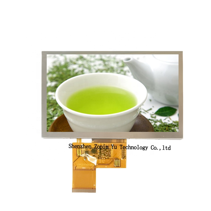 High Brightness 1000 cd/m Sunlight Readable 800 RGB *480 5" TFT LCD Screen Module Replacement Custom LCD Panel LCD TFT Display