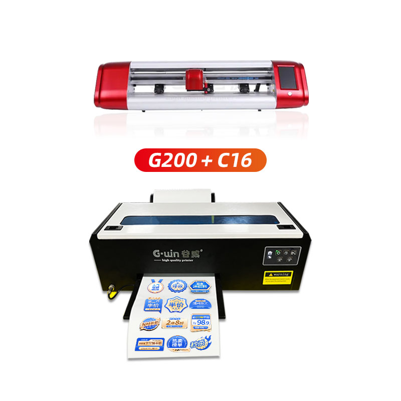 Gwin A4 Size Label Printing Machine With Cut Plotter For Small Business Sticker Printing