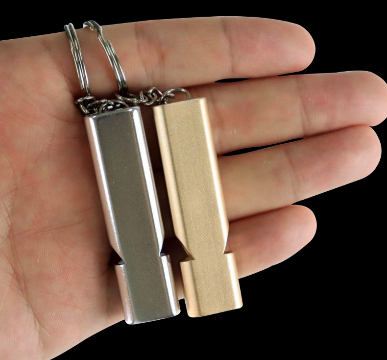 Double tube high frequency survival whistle blast whistle aluminum alloy metal whistle manufacturer