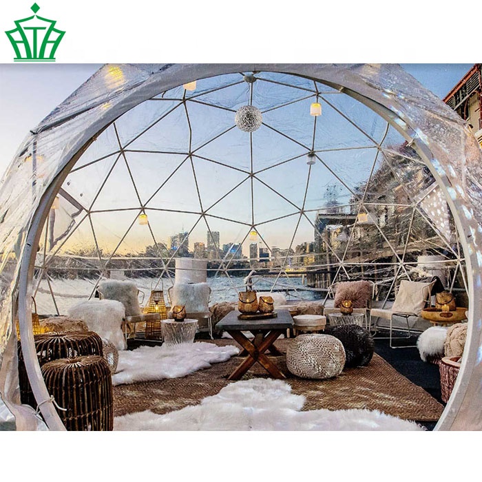 Роскошная прозрачная купольная палатка igloo для праздничного кемпинга