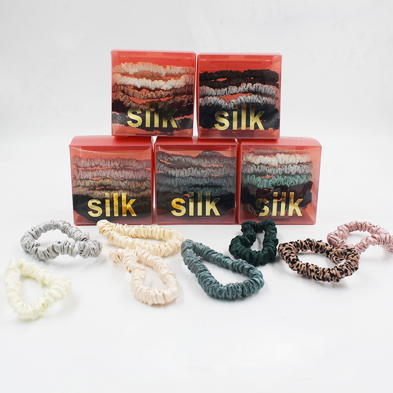 Hot Selling 22mm 1cm Width Silk Hair Ties Silk Scrunchie 100% Mulberry Silk