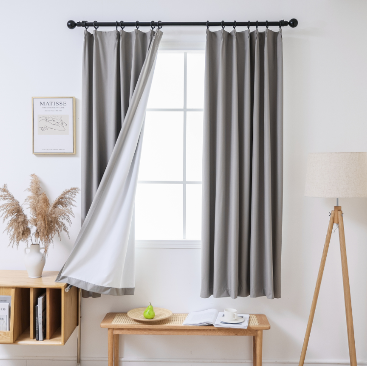 hot selling microfiber fabric with 3 pass acrylic coating ready made thermal 100% blackout curtains