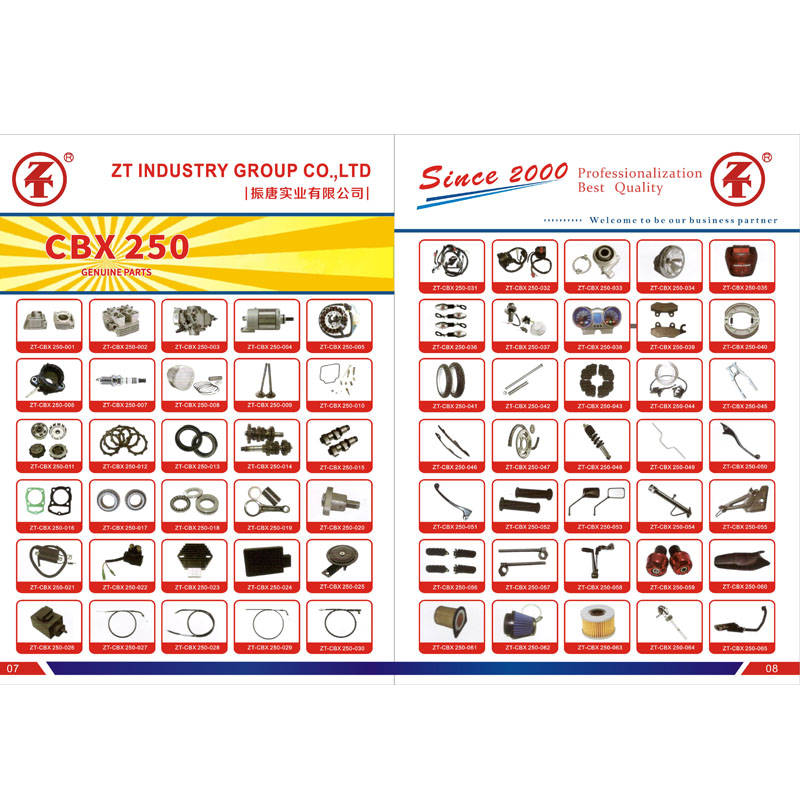 CBX 250 motorcycle parts Piezas de motocicleta CBX 250