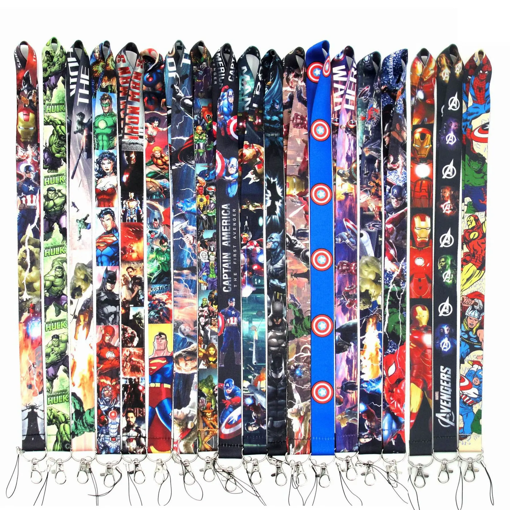 Wholesale Custom Neck Strap Promotional The Avengers Lanyards Lanyards Phone Card Accessories Cute Cartoon Fashion Lanyard