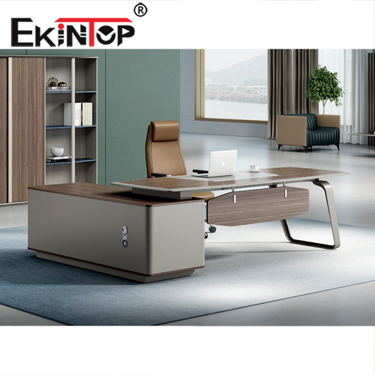Ekintop l-образный компьютерный стол части Европейский стиль офисный стол руководителя современный офисный стол органайзер