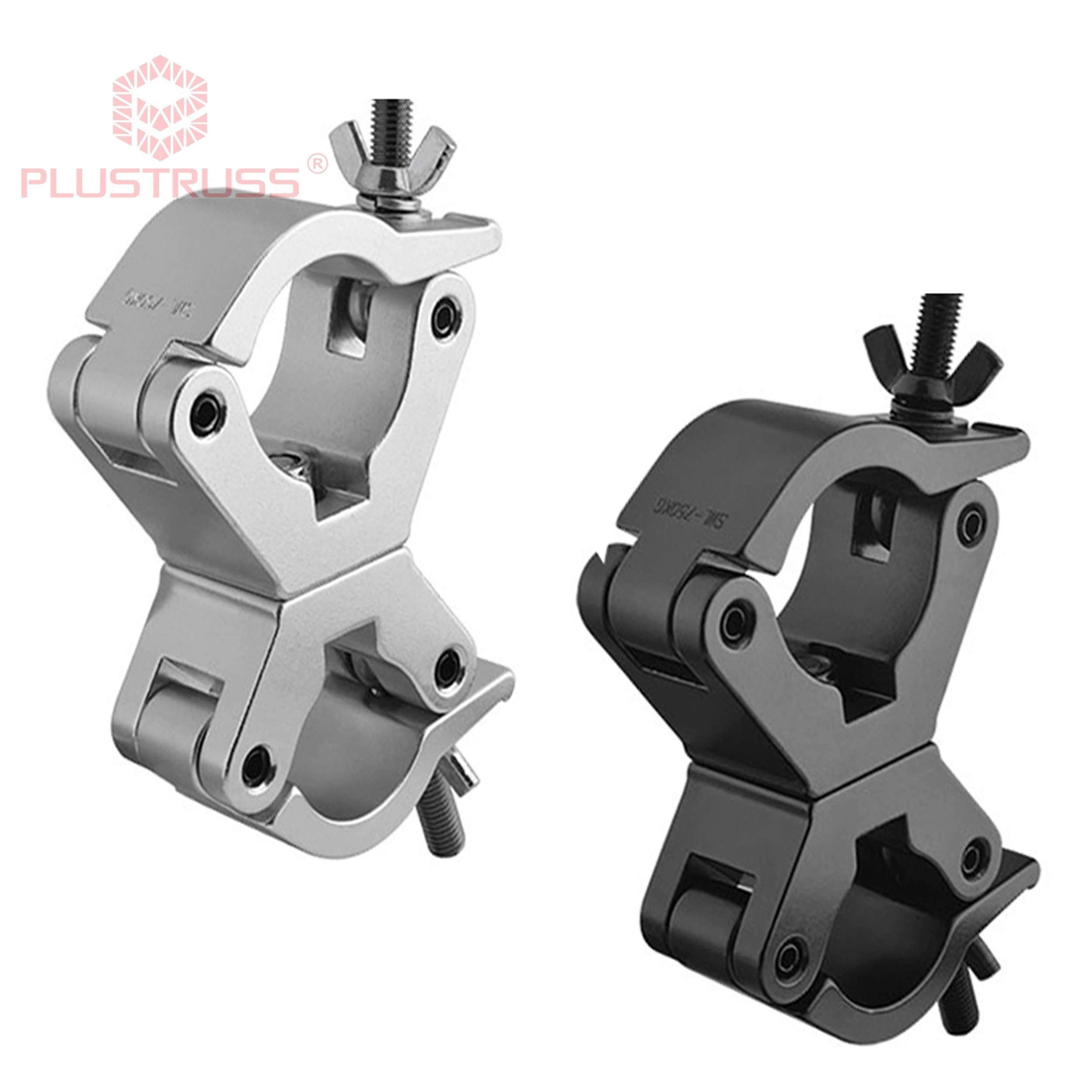 Tube 48-51&58-61mm Load 500kg Pipe Clamp Truss Hook Aluminum Stage Lighting Truss Clamp Hook Swivel Clamp-M 5006M