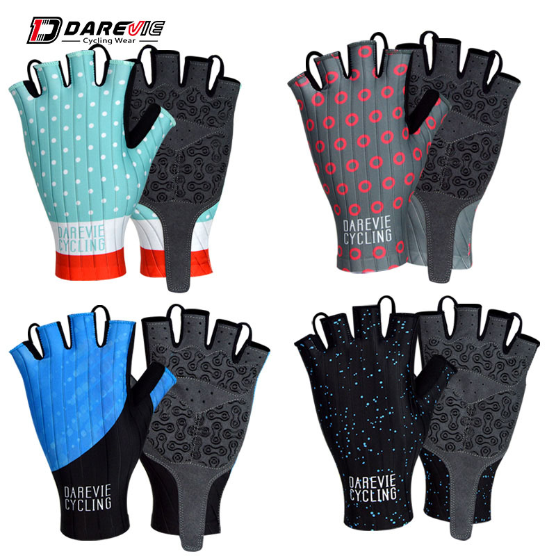 Darevie Half finger дышащие противоскользящие быстросохнущие высокоскоростные aero велосипедные перчатки