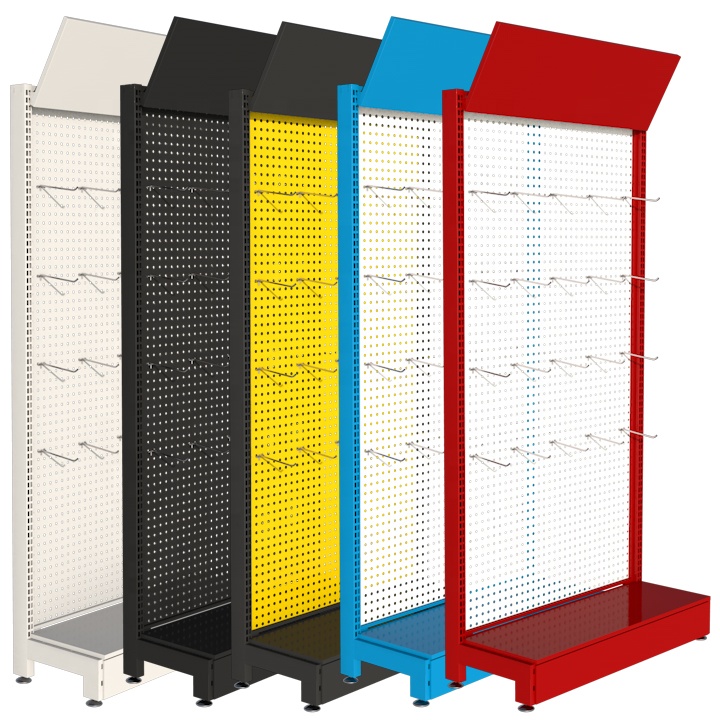 Multi Purpose Trade Show Store Hardware Power Tools Equipment Phone Accessories Toy Jewelry Metal Pegboard Display Rack Stand