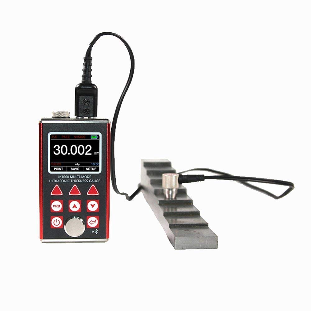 MT660 TFT ЖК-дисплей Цифровой ультразвуковой толщиномер метр с multi-mode USB Bluthtooth интерфейс