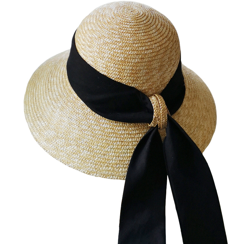 Summer Hats Comfortable Bow Beach Floppy Brim Oversize Sunhat Women Beach Wholesale Straw Hats