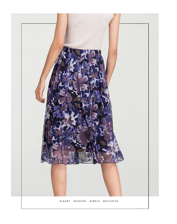 Breathable girls' skirts custom 100% silk satin maxi skirt