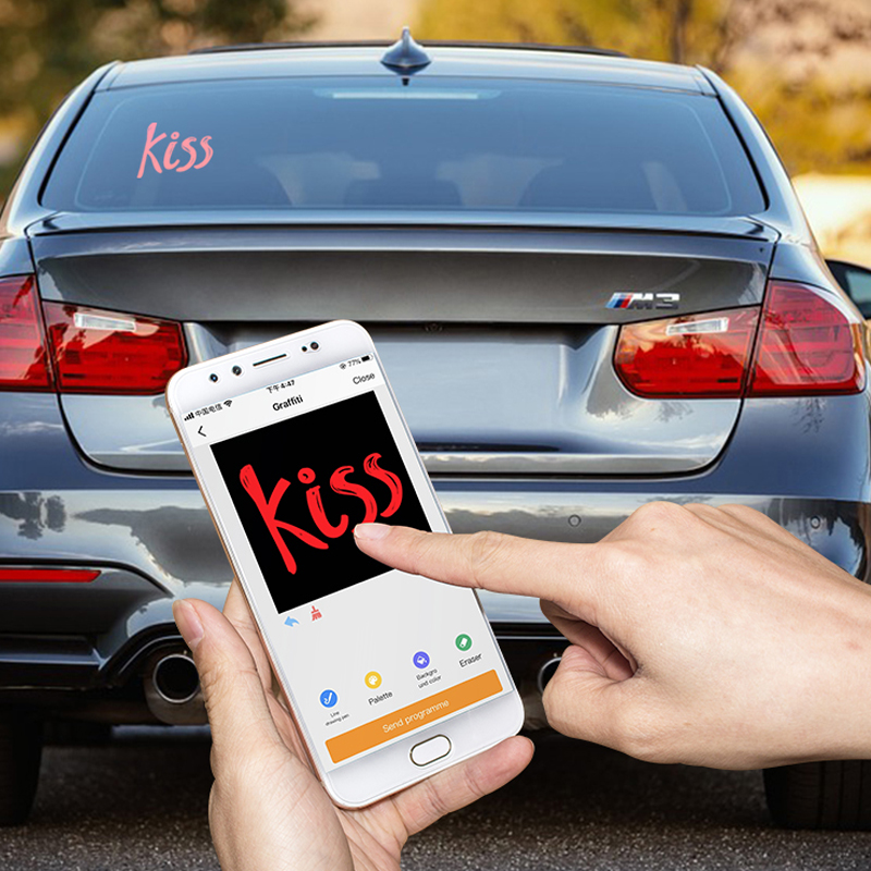 Новинка 2021 г., светодиодный автомобильный программируемый экран App, Популярная продукция EDC