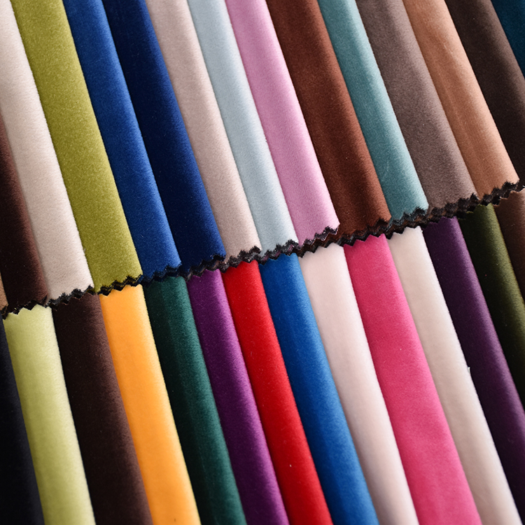 Wholesale Material Fire Retardant Waterproof 100% Polyester Flocked Holland Velvet Textiles Fabric For Sofa/curtains/upholstery
