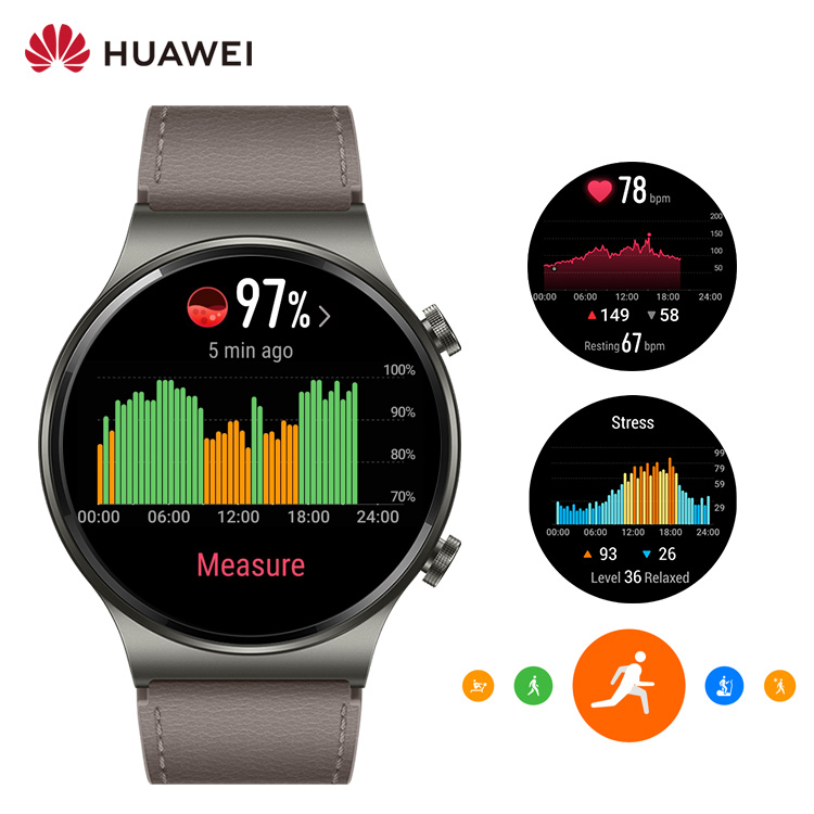 Смарт-часы Huawei GT2 Pro, 46 мм, GPS, насыщение крови кислородом, 24 часа