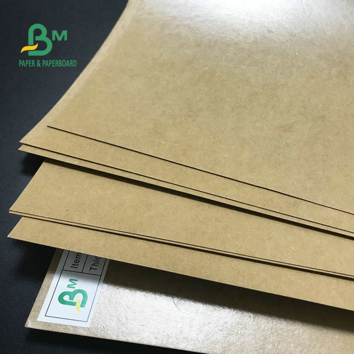 Безопасная 300gsm + 10g PE крафт-бумага с покрытием для упаковки еды на вынос