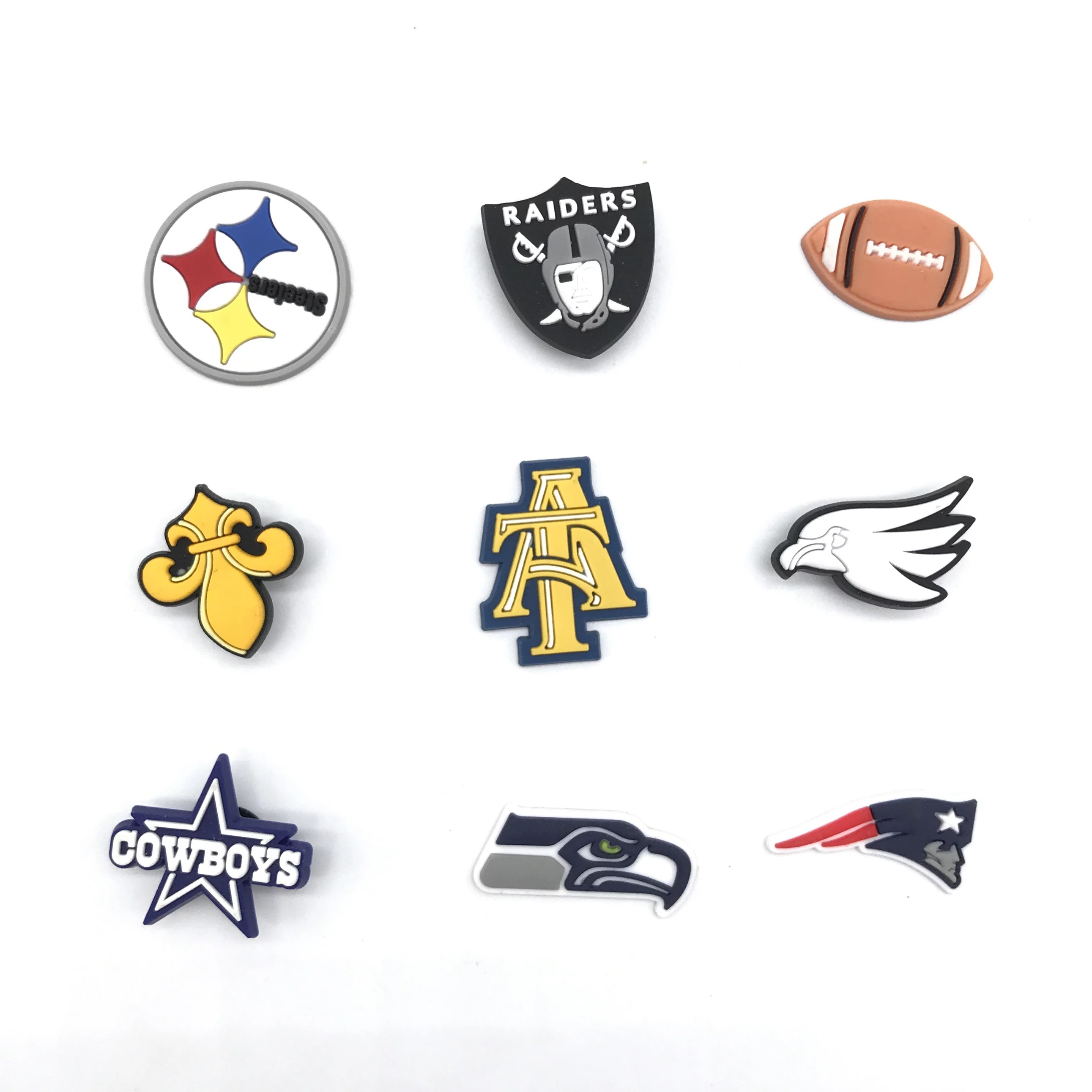 Подвески для обуви NFL с дизайном под заказ, подвески для обуви, спортивной команды, подвески для баскетбольной команды, подвеска для обуви
