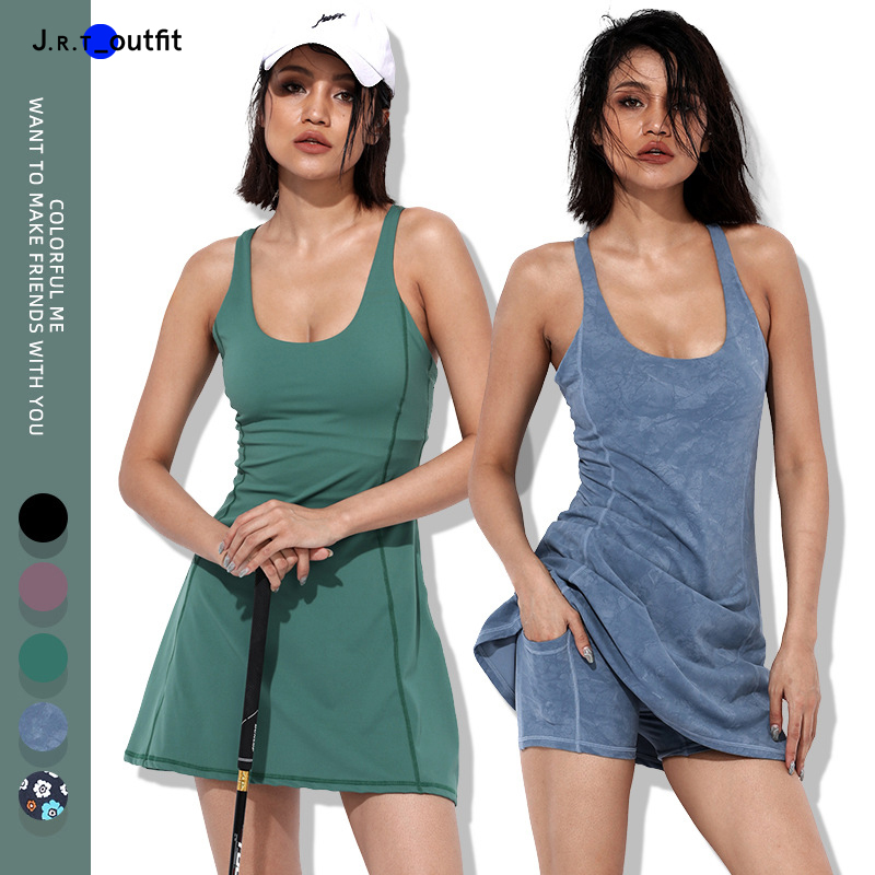 Hot Sale OEM Factory 2021 New Arrival Summer Designer Tennis Dress with Pockets Shorts