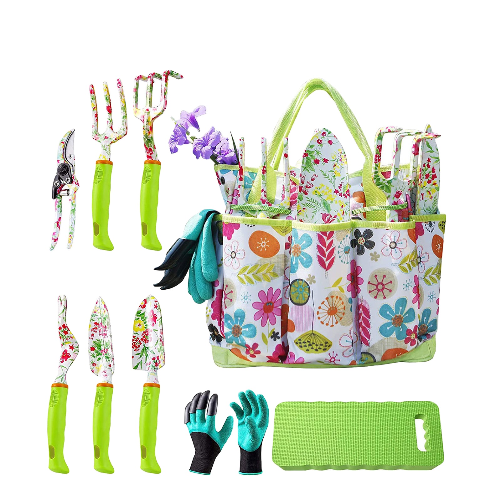 hot sale wholesale colourful garden tool bag and garden tools set