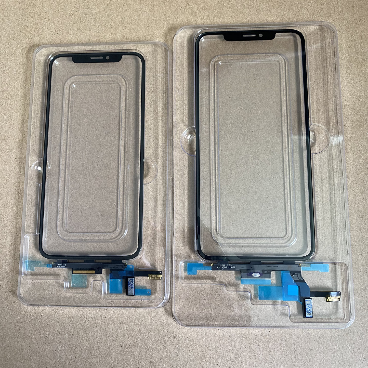 Переднее стекло с рамкой OCA и гибким кабелем ic для iPhone X Xr Xs max 11 Pro max 12 pro max, замена панели дигитайзера экрана